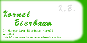 kornel bierbaum business card