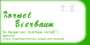 kornel bierbaum business card